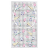 80er Candy Pastel Geo Print Geschenktasche Kleine Geschenktüte (Rückseite)