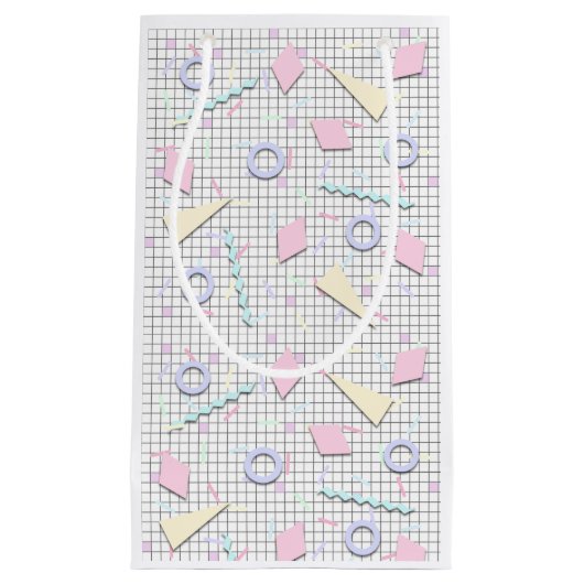 80er Candy Pastel Geo Print Geschenktasche Kleine Geschenktüte (Vorderseite)