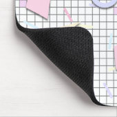 80er Candy Pastel Geo Print Mousepad (Ecke)