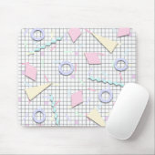 80er Candy Pastel Geo Print Mousepad (Mit Mouse)