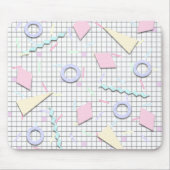 80er Candy Pastel Geo Print Mousepad (Vorne)