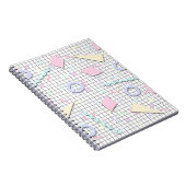 80er Candy Pastel Geo Print Notebook Notizblock (Rechte Seite)