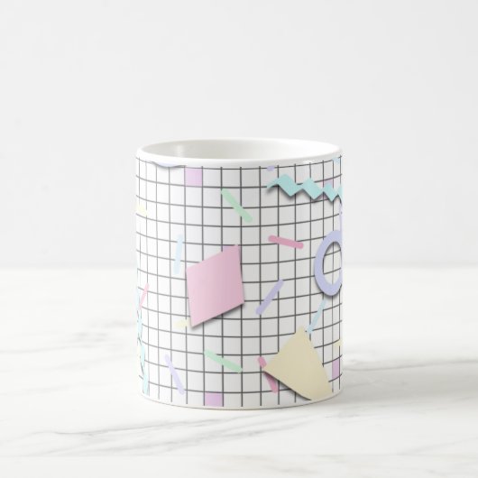 80er Candy Pastel Geo Print Tasse (Mittel)