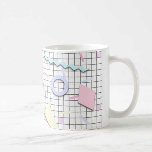 80er Candy Pastel Geo Print Tasse (Rechts)