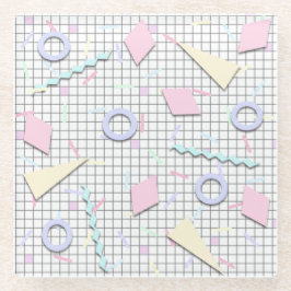 80er Candy Pastel Geo Print Untersetzer