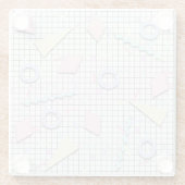 80er Candy Pastel Geo Print Untersetzer (Rückseite)