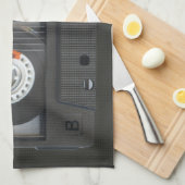 80er Cassette Tape Black Vintag Mix Tape Geschirrtuch (Viertel Falte)