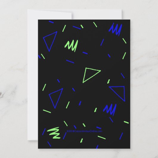 80er Cassette Tape Party Einladung (Rückseite)