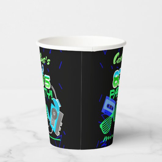 80er Cassette Tape Party Paper Cup Pappbecher (Rechts)
