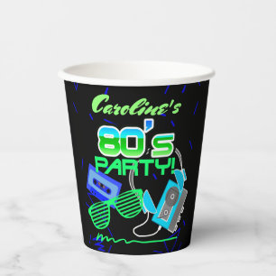 80er Cassette Tape Party Paper Cup Pappbecher