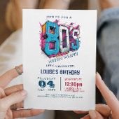 80er Classic und einfaches Retro-Party Einladung