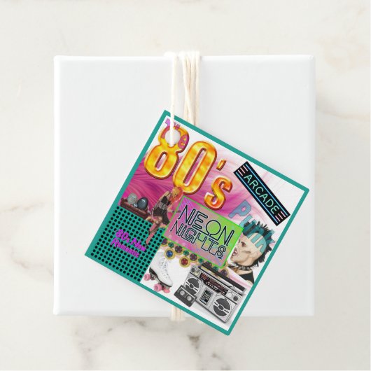 80er Collage Geschenkanhänger (Beispiel)