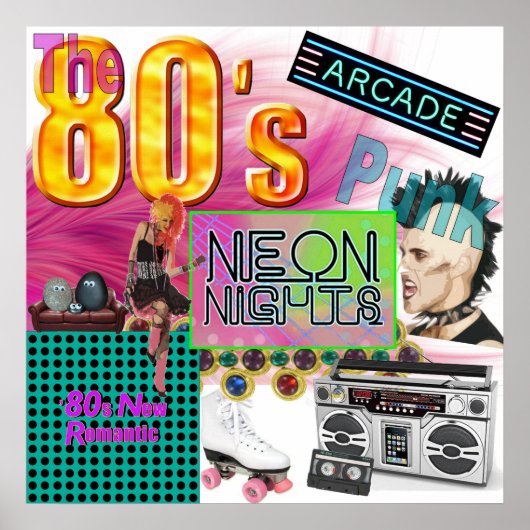 80er Collage Poster (Vorne)