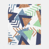 80er Color Abstrakt | Rose Gold Mint 90er Fleecedecke (Vorderseite)