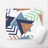 80er Color Abstrakt | Rose Gold Mint 90er Mousepad (Mit Mouse)