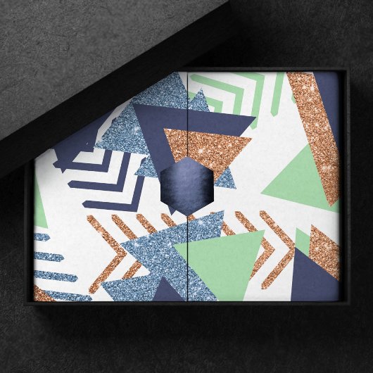 80er Color Abstrakt | Rose Gold Mint 90er Seidenpapier