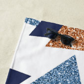 80er Color Abstrakt | Rose Gold Mint 90er Strandtuch (Beispiel)