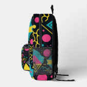 80er Colors Pattern Bedruckter Rucksack (Rechts)