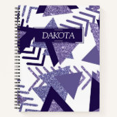 80er Cool Abstrakt | Lila Passionsformen kundenspe Notizblock (Vorderseite)