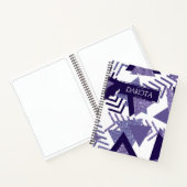 80er Cool Abstrakt | Lila Passionsformen kundenspe Notizblock (Innenseite)