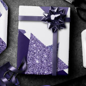 80er Cool Abstrakt | Lila Passionsformen Muster Geschenkpapier