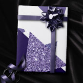 80er Cool Abstrakt | Lila Passionsformen Muster Geschenkpapier