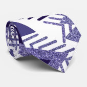 80er Cool Abstrakt | Lila Passionsformen Muster Krawatte (Gerollt)