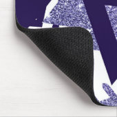 80er Cool Abstrakt | Lila Passionsformen Muster Mousepad (Ecke)