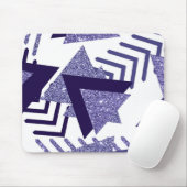 80er Cool Abstrakt | Lila Passionsformen Muster Mousepad (Mit Mouse)