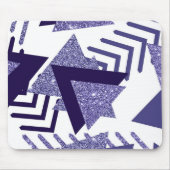 80er Cool Abstrakt | Lila Passionsformen Muster Mousepad (Vorne)