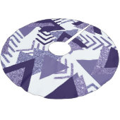 80er Cool Abstrakt | Lila Passionsformen Muster Polyester Weihnachtsbaumdecke (Schrägansicht)