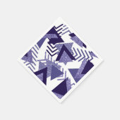 80er Cool Abstrakt | Lila Passionsformen Muster Serviette (Ecke)
