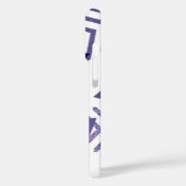 80er Cool Abstrakt | Monogram Lila Passionsformen Case-Mate iPhone Hülle (Rückseite / Links)