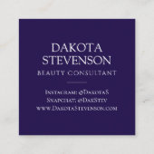 80er Cool Abstrakt | Monogram Lila Passionsformen Telefonnummerkarte (Rückseite)