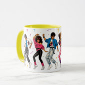 80er Dance Party Tasse (Vorderseite Links)