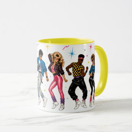 80er Dance Party Tasse (VorderseiteRechts)