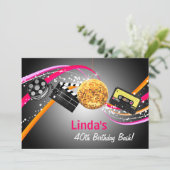 80er-Dekade-Thema Retro-Party Einladung (Stehend Vorderseite)