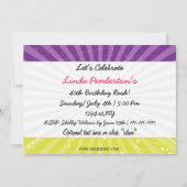 80er-Dekade-Thema Retro-Party Einladung (Rückseite)