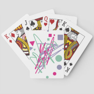 80er Design achtziger Jahre Vintage Splash Medley Spielkarten