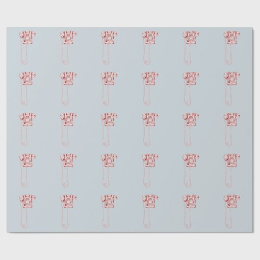 80er-Drehscheibe Geschenkpapier (Flach)