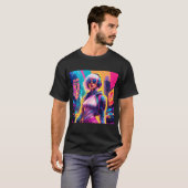80er Electronic Dance Music Plattenlabel T-Shirt (Vorne ganz)