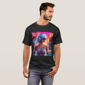 80er Electronic Dance Music Plattenlabel T-Shirt (Vorne ganz)