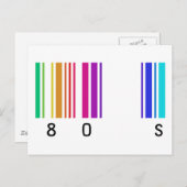 80er-Farbdesign! Postkarte (Vorne/Hinten)