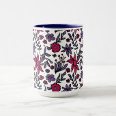 80er Floral Design Big Tasse (Zentrum)
