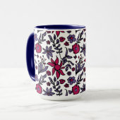 80er Floral Design Big Tasse (Vorderseite Links)