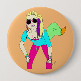 80er Foxy Girl Button
