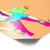 80er Foxy Girl Fotodruck (Ecke)