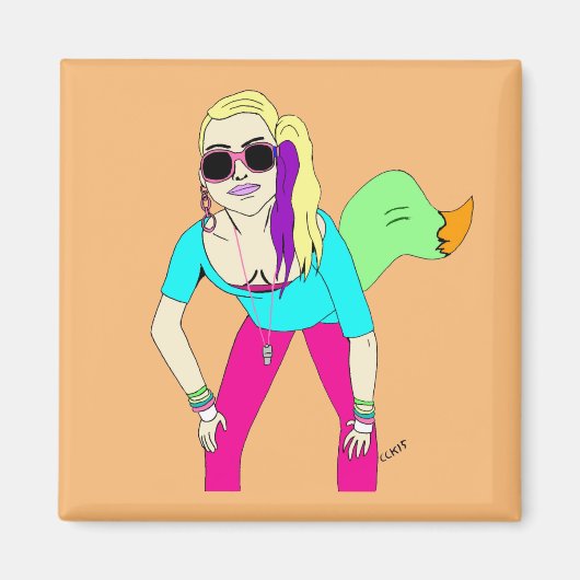 80er Foxy Girl Magnet (Vorne)