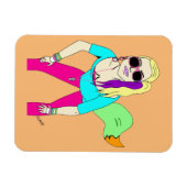 80er Foxy Girl Magnet (Horizontal)