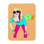 80er Foxy Girl Magnet (Vertikal)